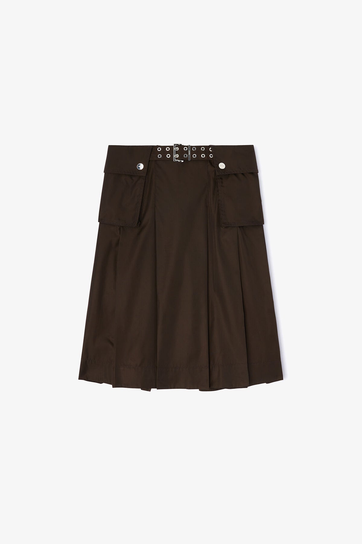 Duchesse Nylon Pleated Skirt