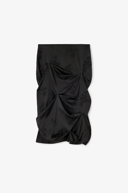Black Draped Skirt
