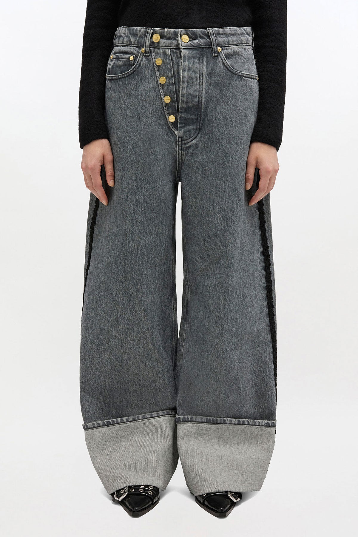 Baggy Jeans with Double Fly