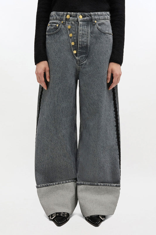 Baggy Jeans with Double Fly