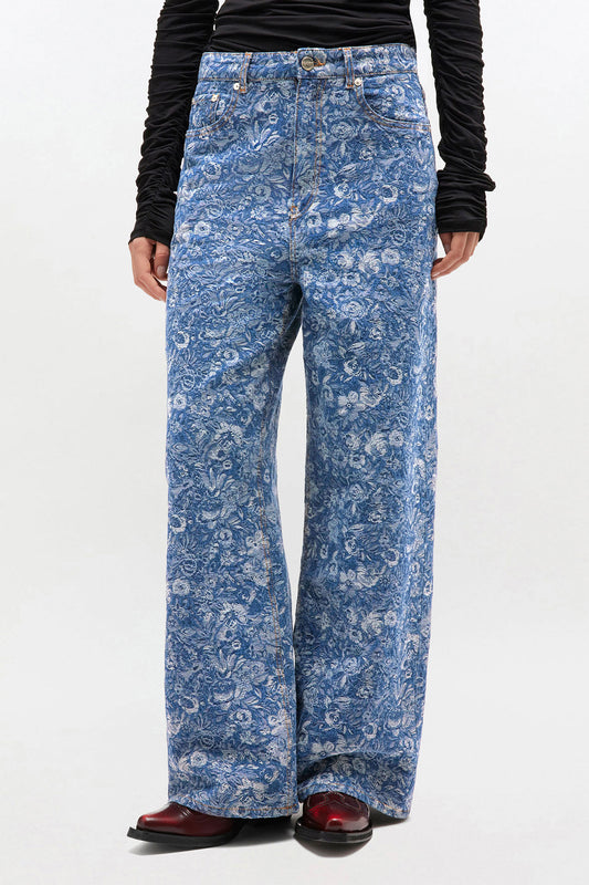 Baggy Jeans in Blue Tapestry Denim