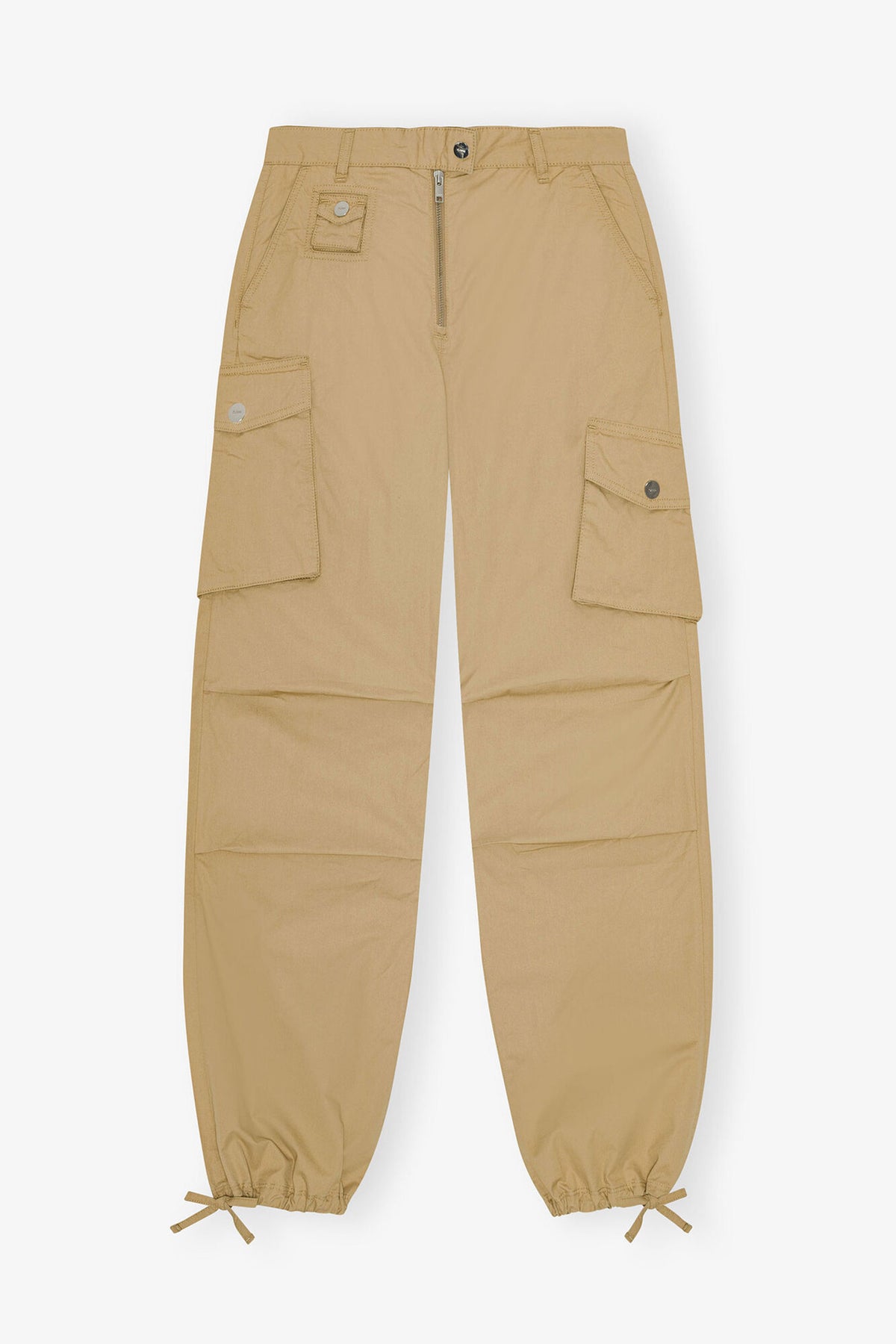 Camel Washed Cotton Twill Pants