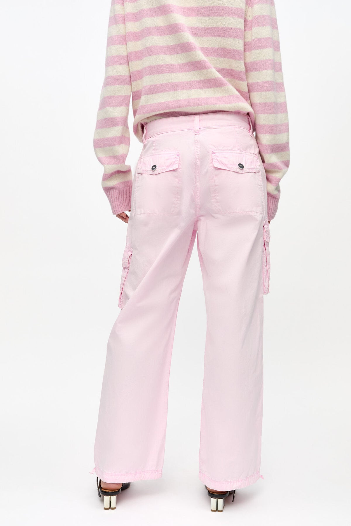Pink Washed Cotton Twill Pants