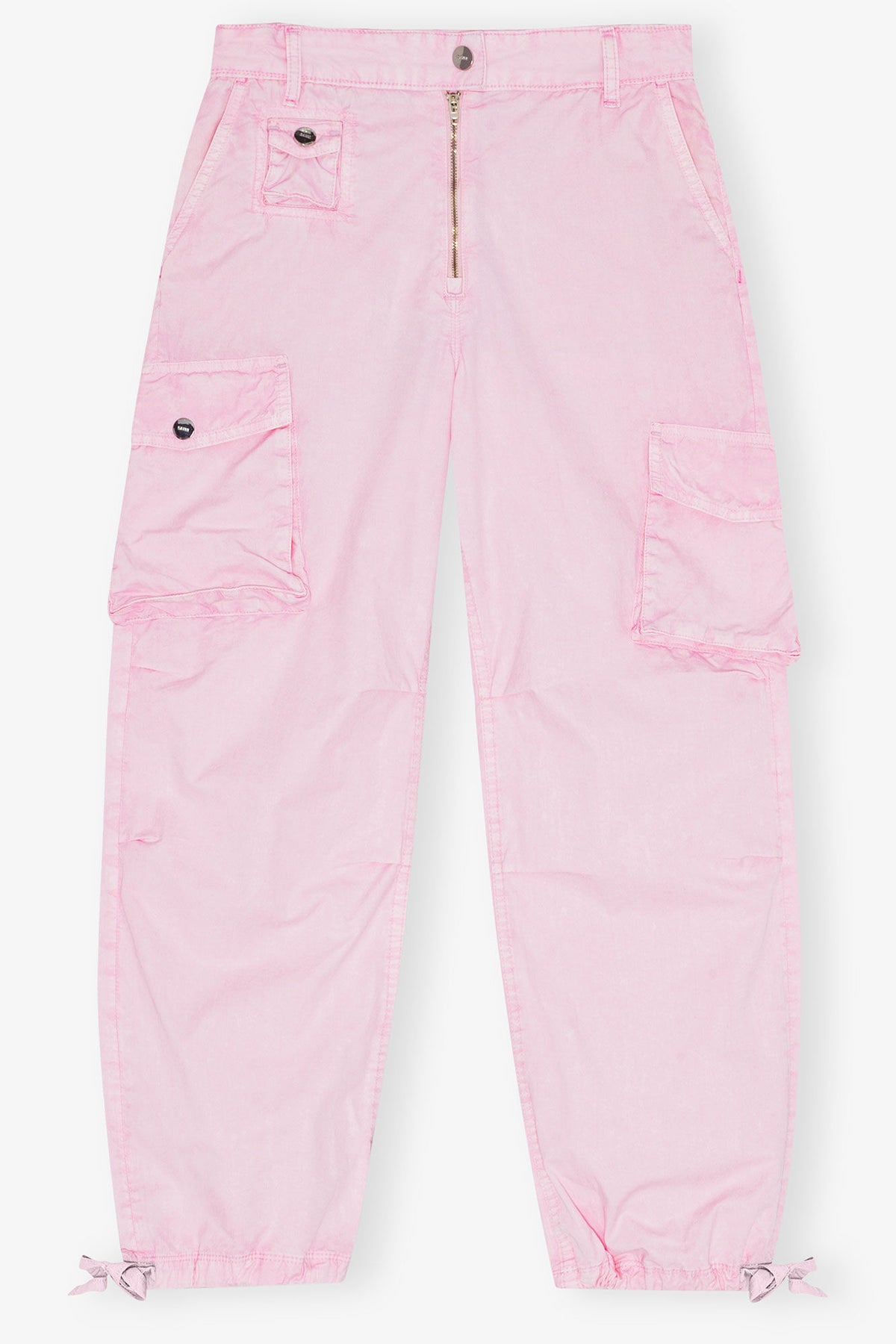 Pink Washed Cotton Twill Pants