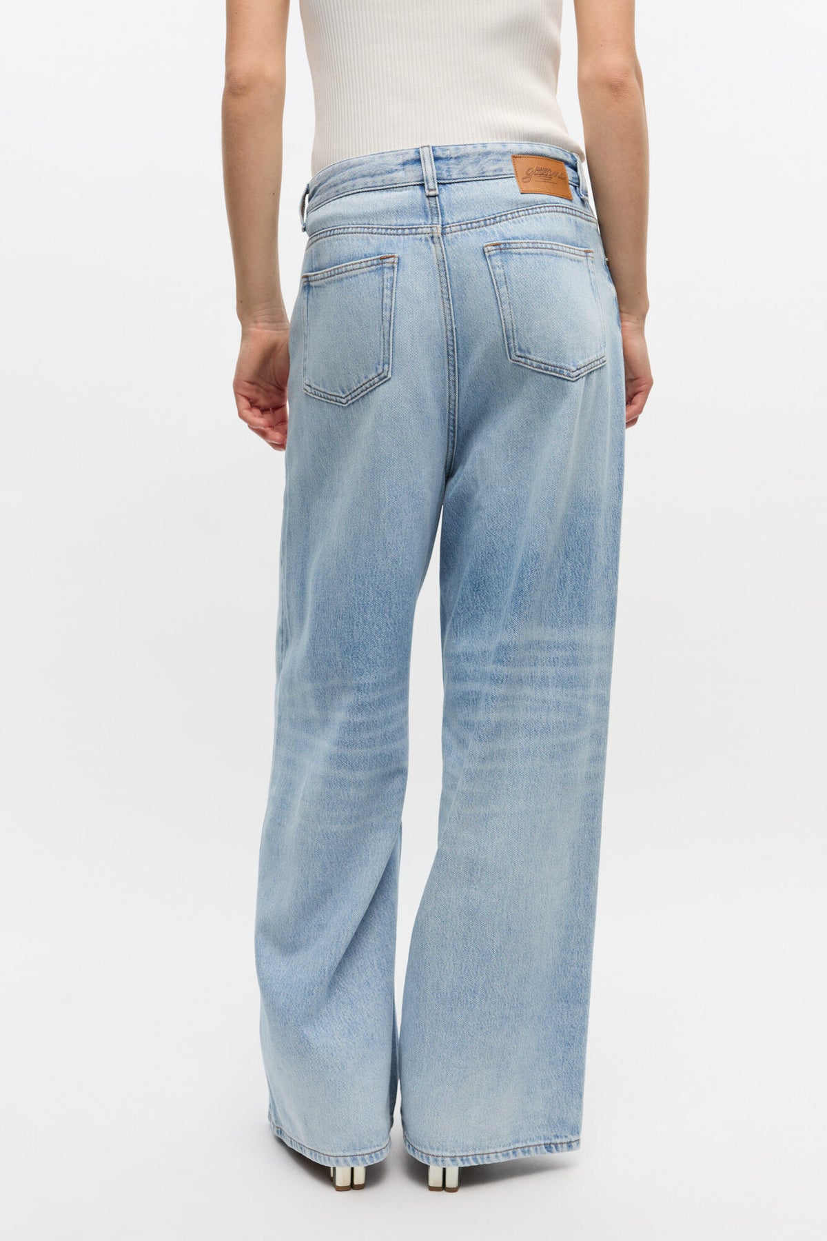 Baggy Wide Jeans in Light Blue Denim