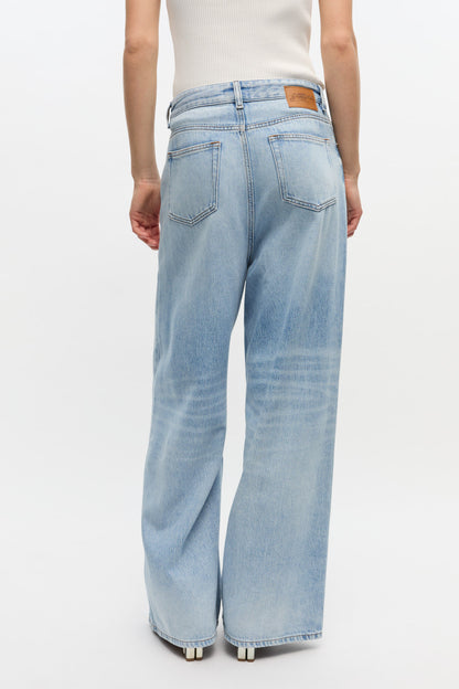 Baggy Wide Jeans in Light Blue Denim