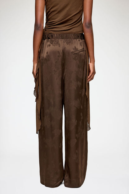 Pants in Brown Satin