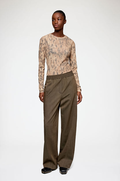 Pants in Brown Wool Melange