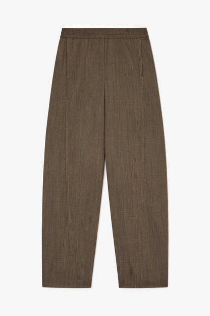 Pants in Brown Wool Melange