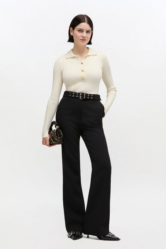 Black Belted Pants