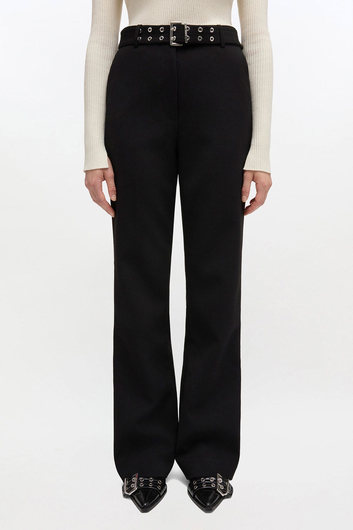 Black Belted Pants