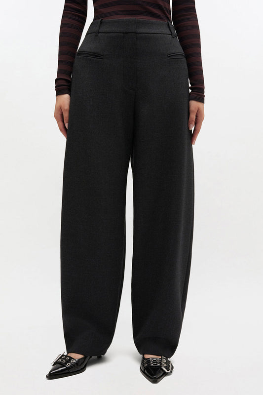 Grey Wool Suiting Pants