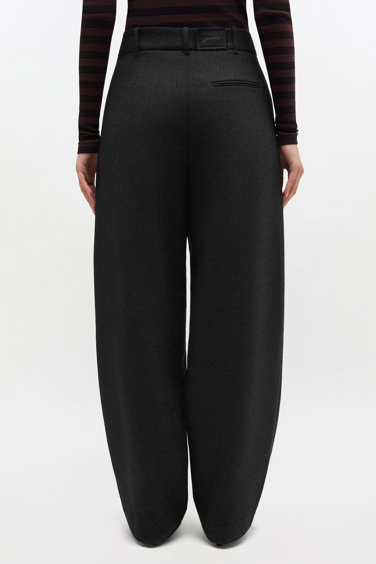 Grey Wool Suiting Pants