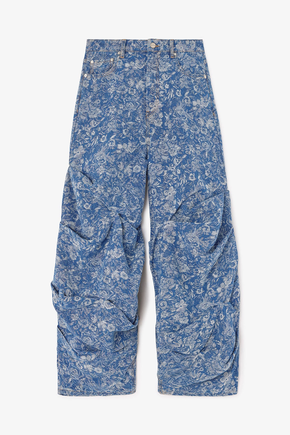 Draped Jeans in Blue Tapestry