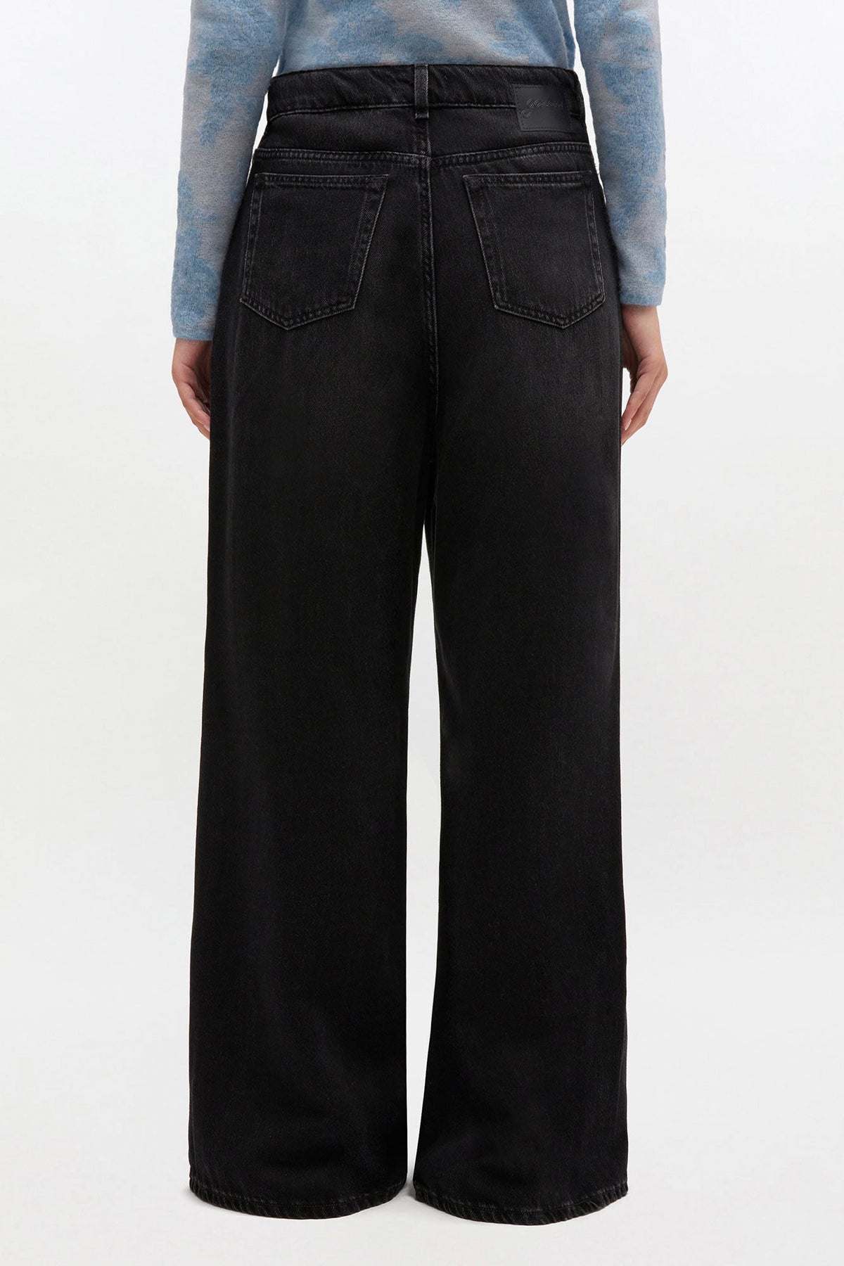 Baggy Jeans in Black Washed Denim