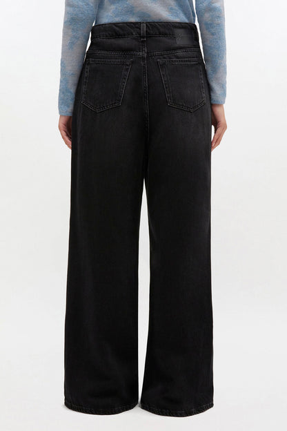 Baggy Jeans in Black Washed Denim