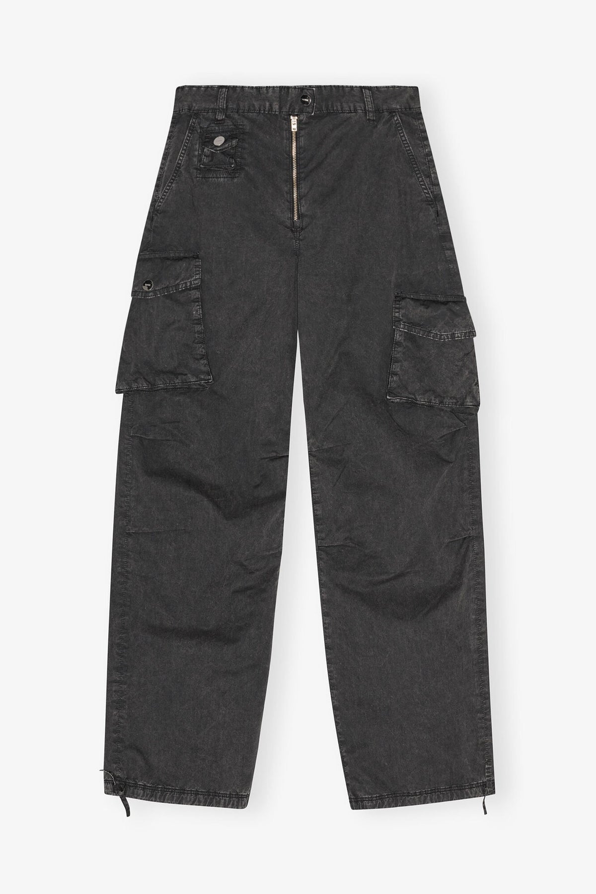 Black Washed Twill Pants