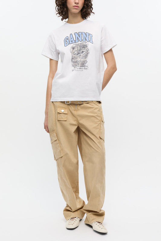 Washed Stretch Cotton Pocket Pants