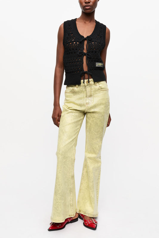 Green Foil Jeans
