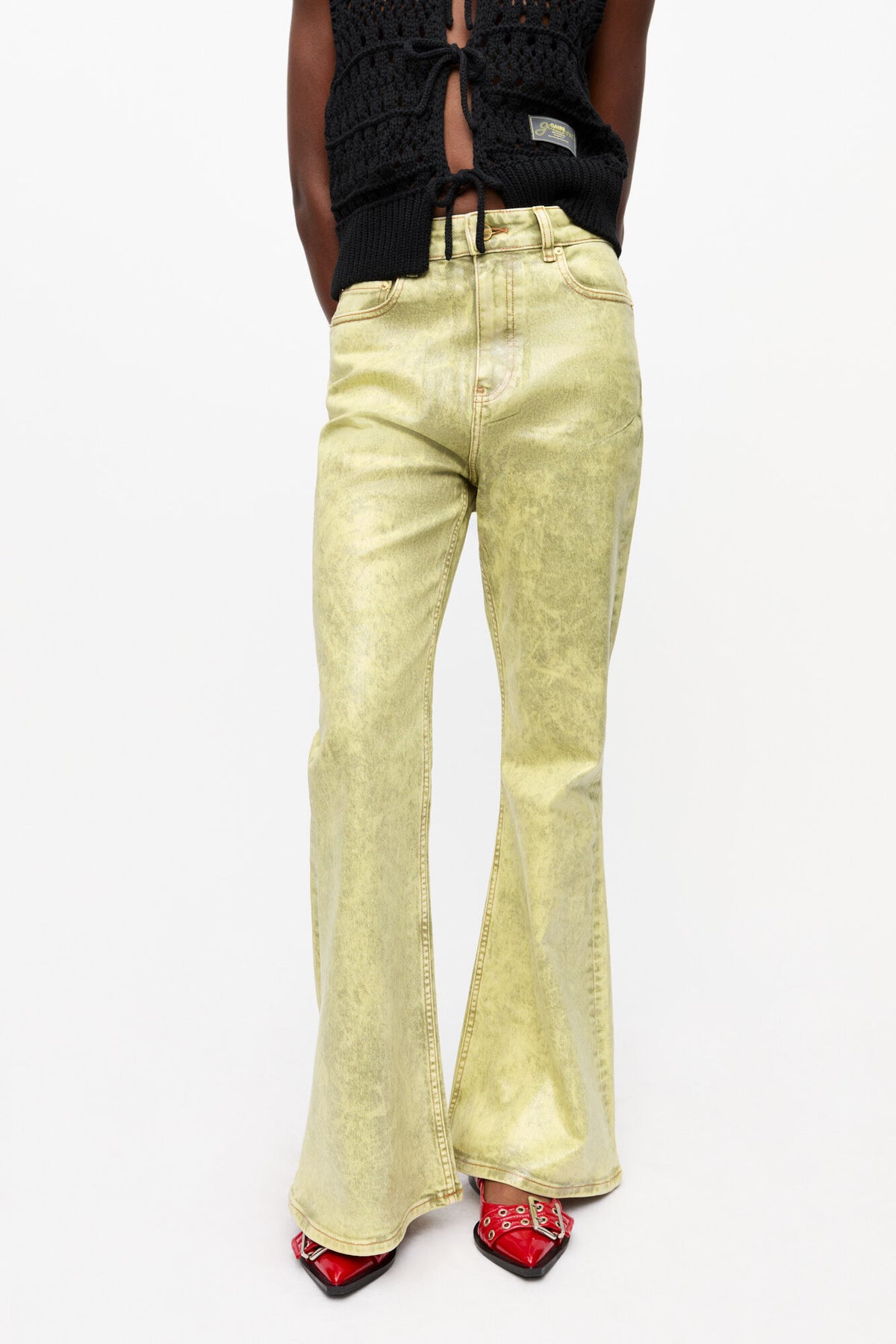 Green Foil Jeans