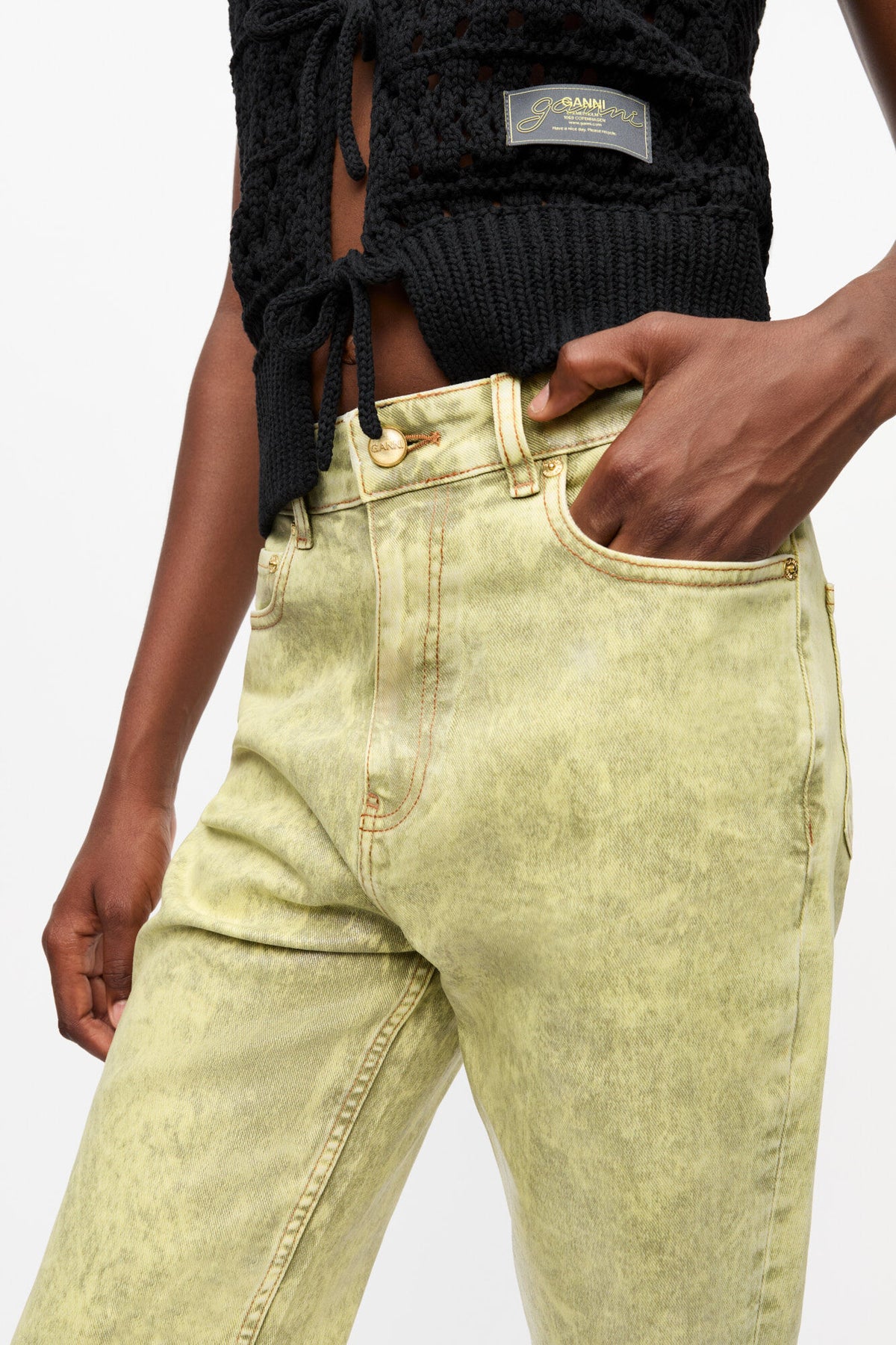 Green Foil Jeans