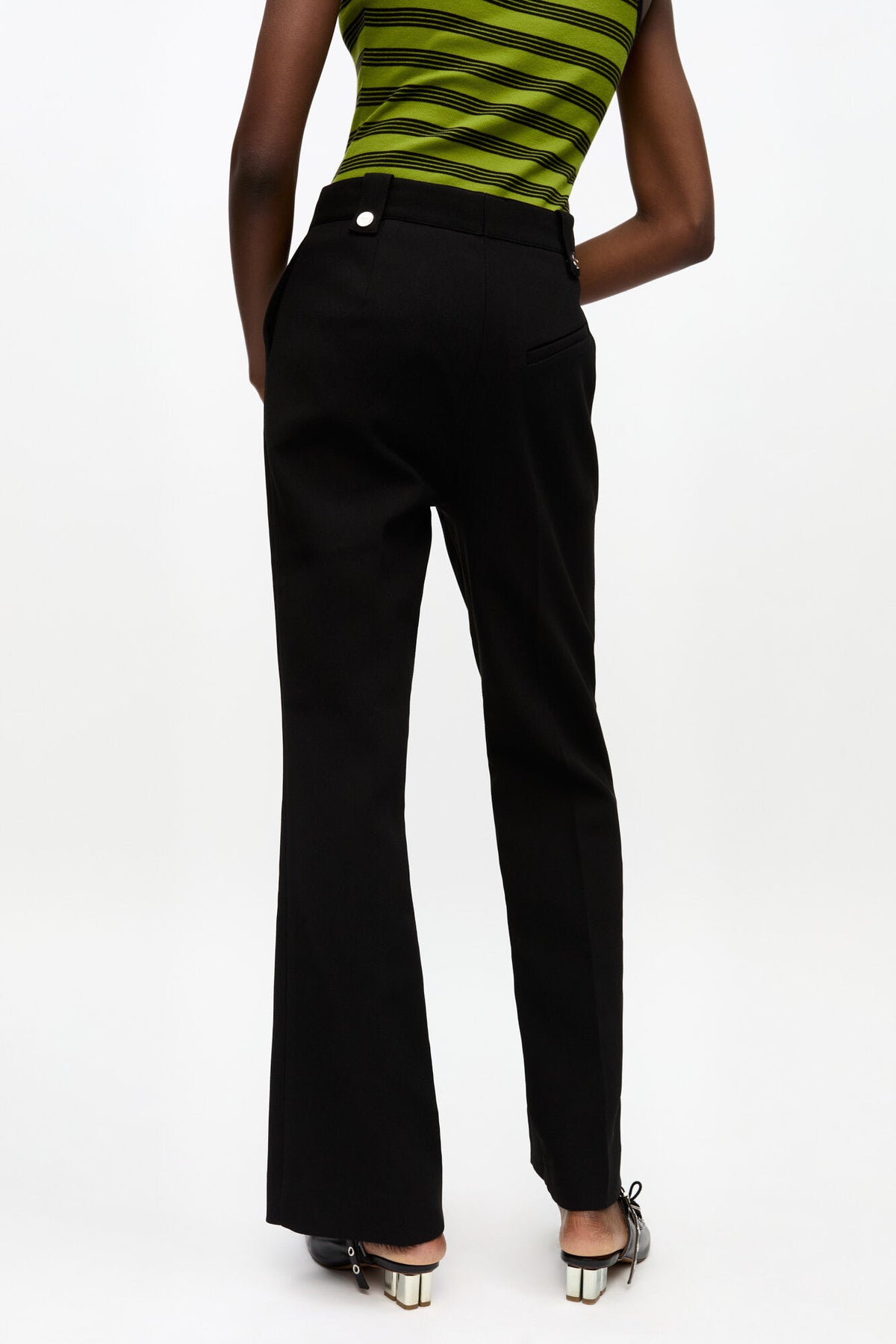 Black Bonded Crepe Pants