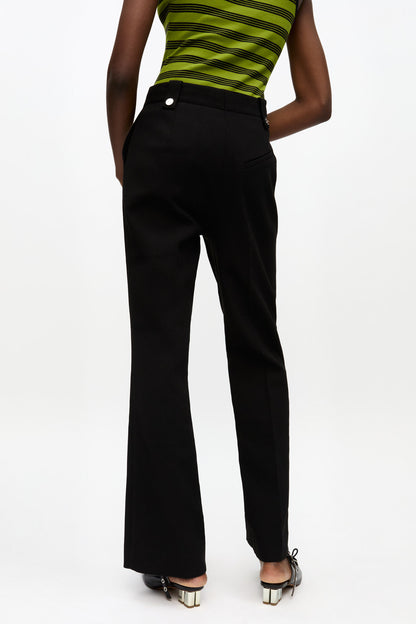 Black Bonded Crepe Pants