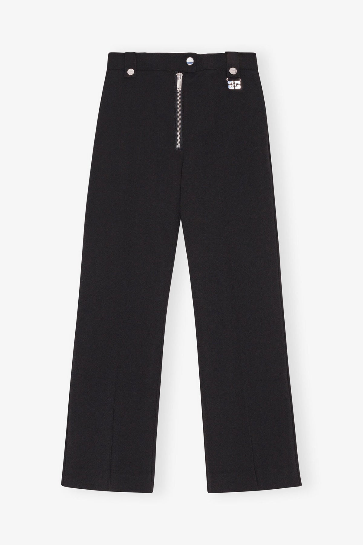 Black Bonded Crepe Pants