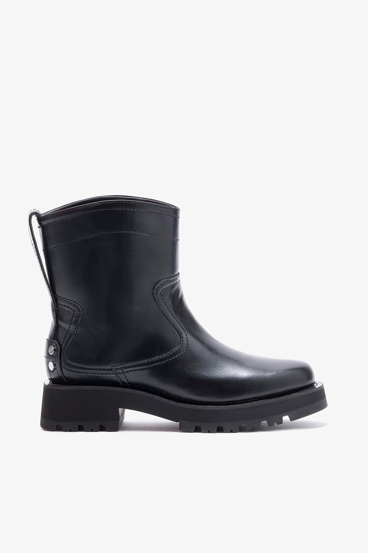 Low Boots in Black Oleatex
