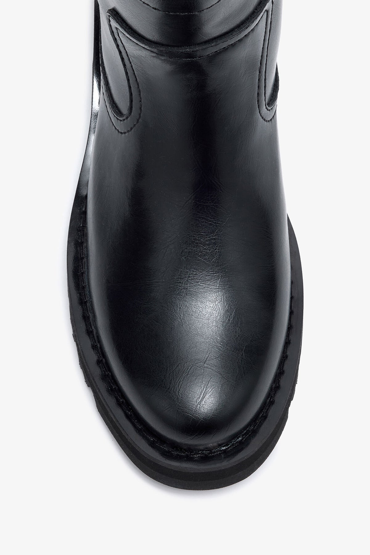 Low Boots in Black Oleatex