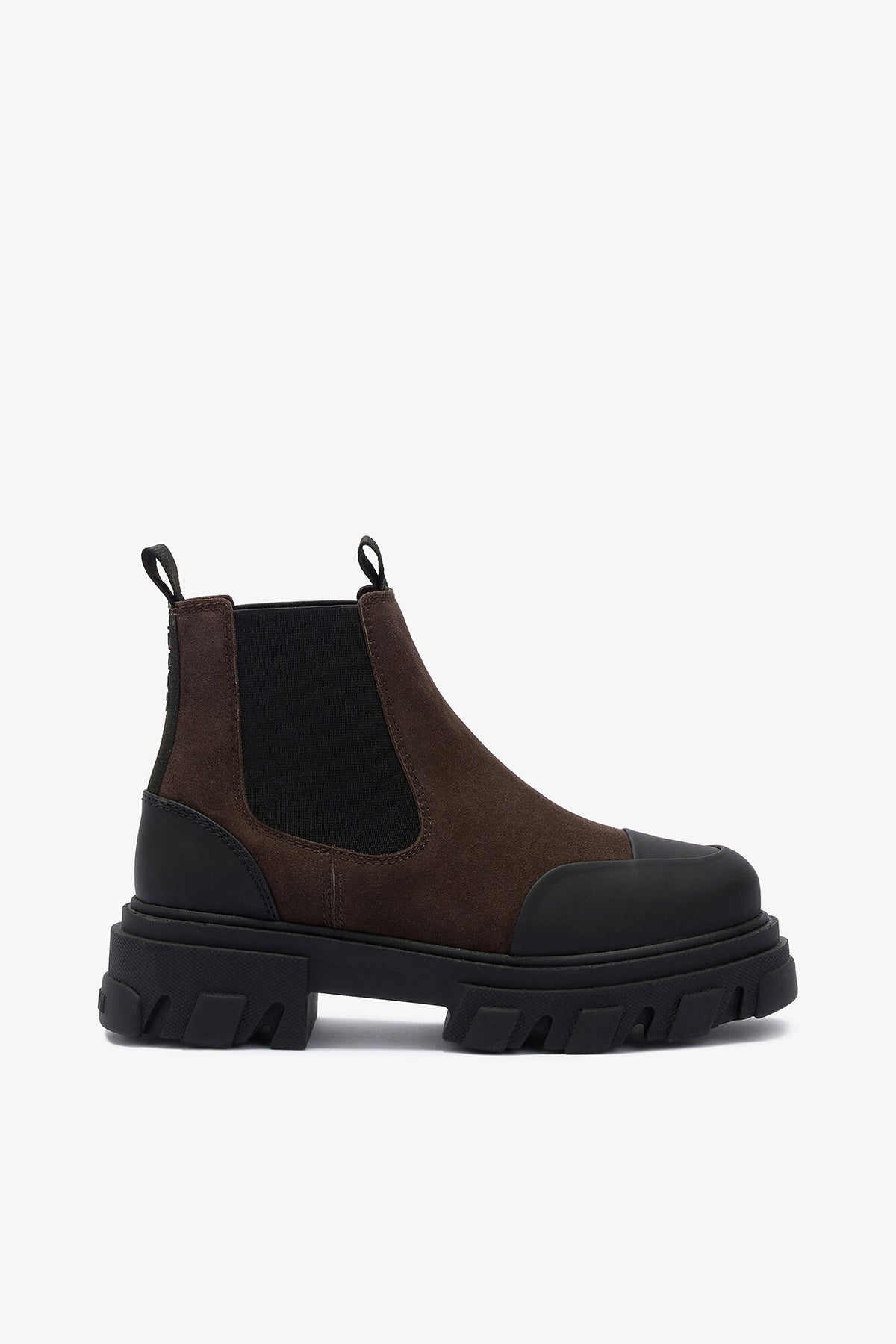 Cleated Low Chelsea Boots in Brown