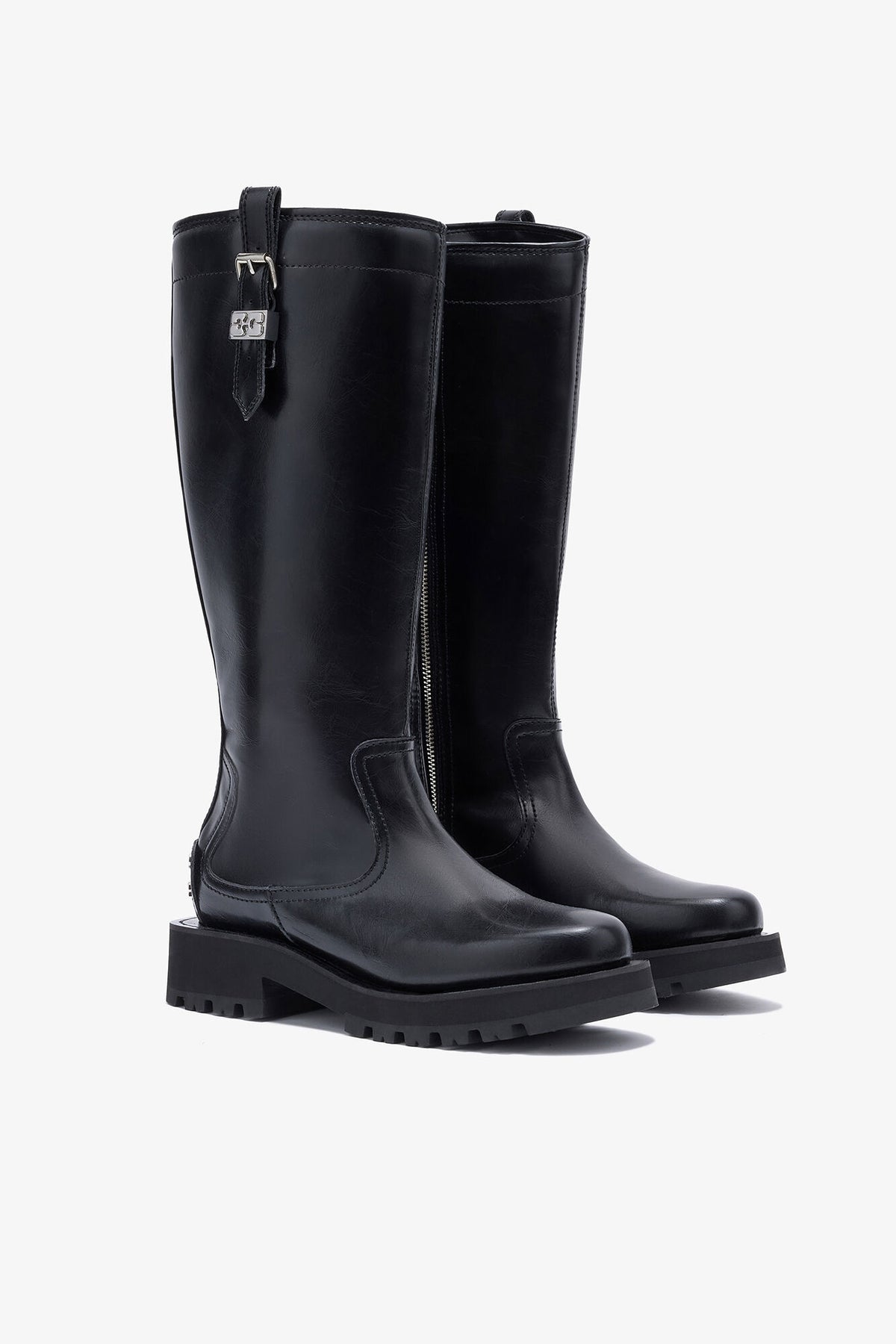 High Boots in Black Oleatex