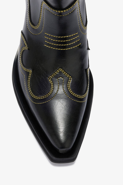 Low Shaft Embroidered Western Boots