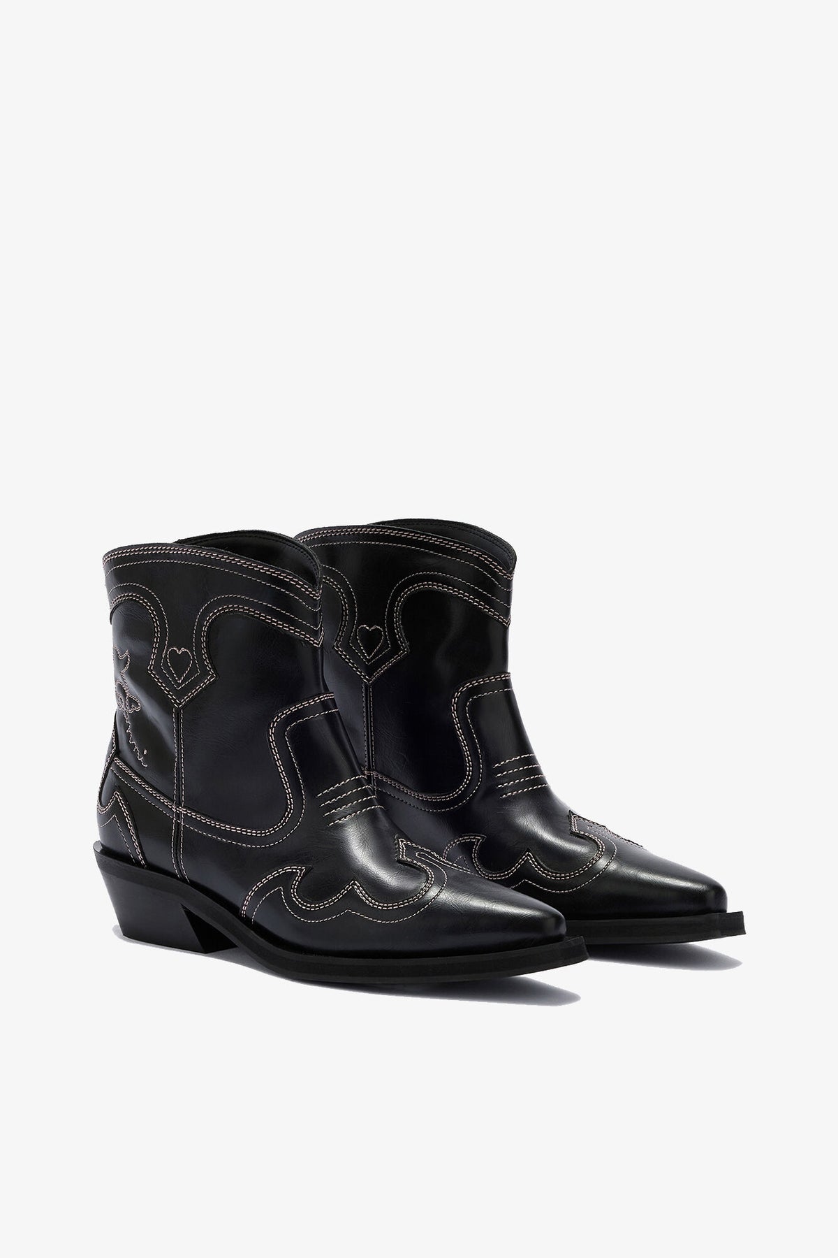 Low Shaft Embroidered Western Boots
