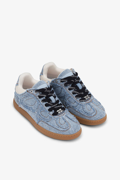 08 Denim Raw Edge Sneakers