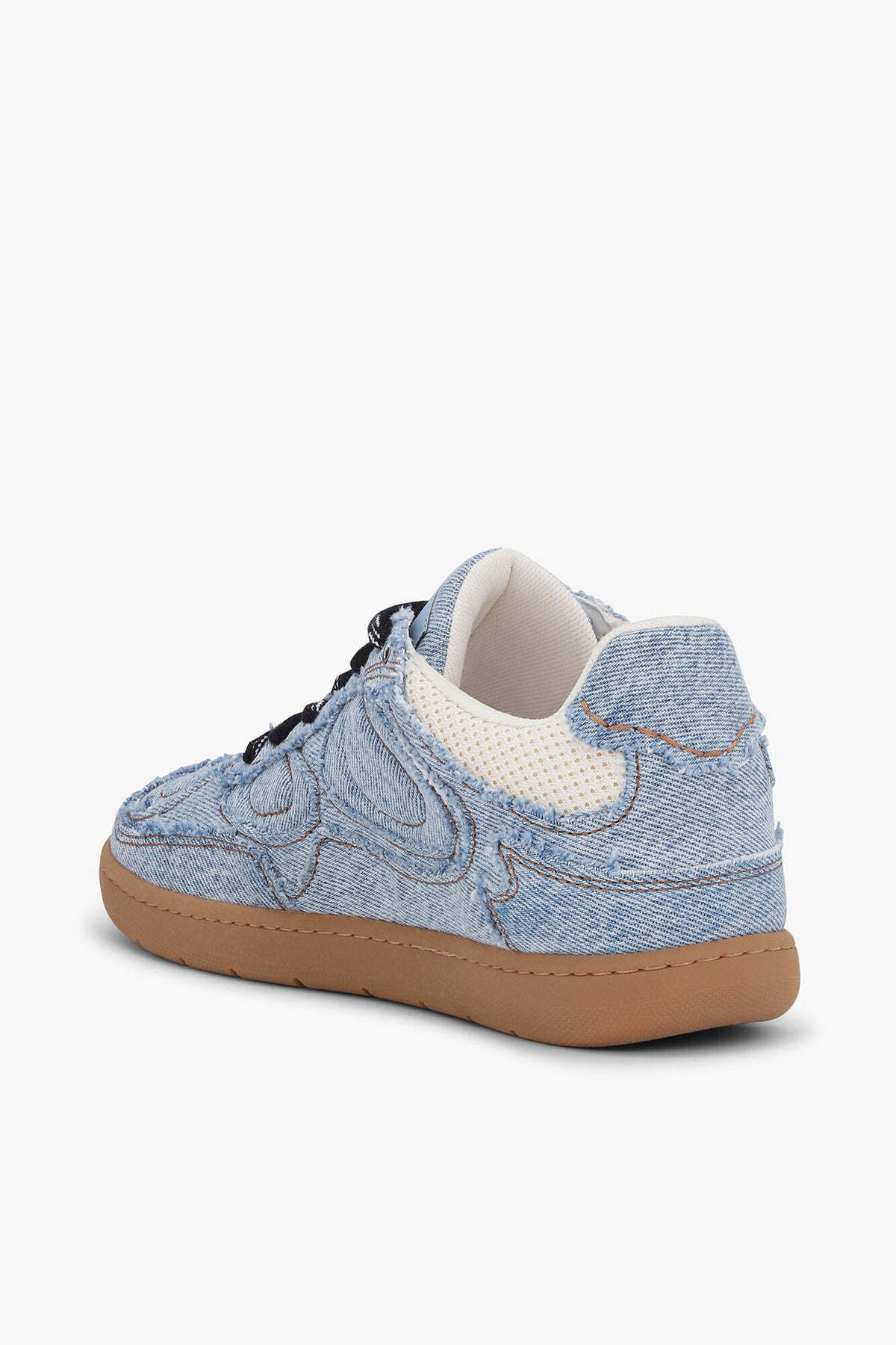 08 Denim Raw Edge Sneakers