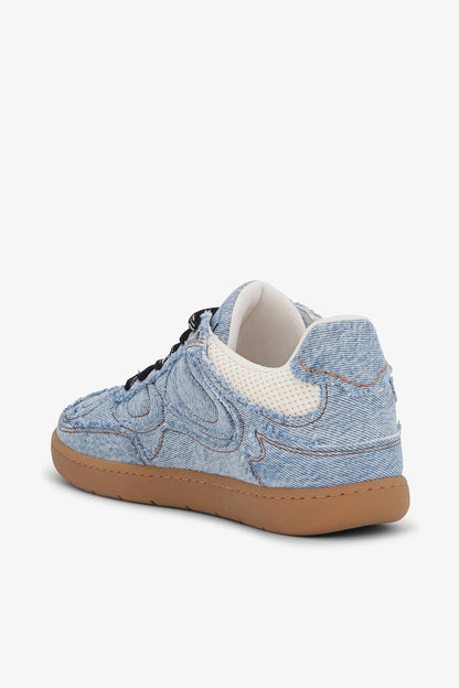 08 Denim Raw Edge Sneakers