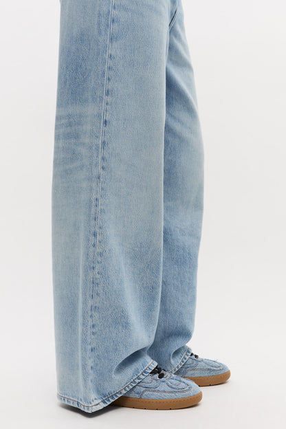 08 Denim Raw Edge Sneakers