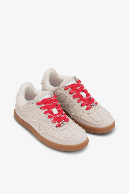 08 Canvas Raw Edge Sneakers