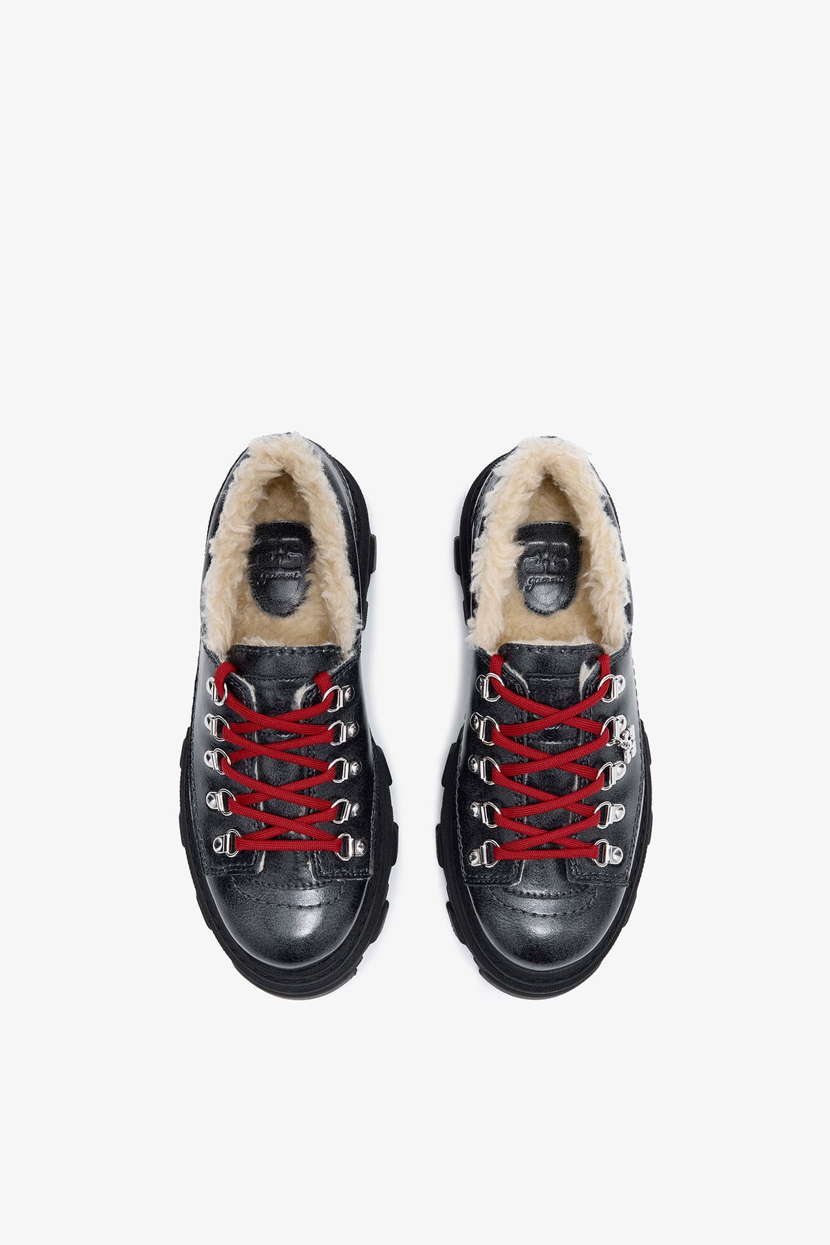 Cleated Derbies in Grey