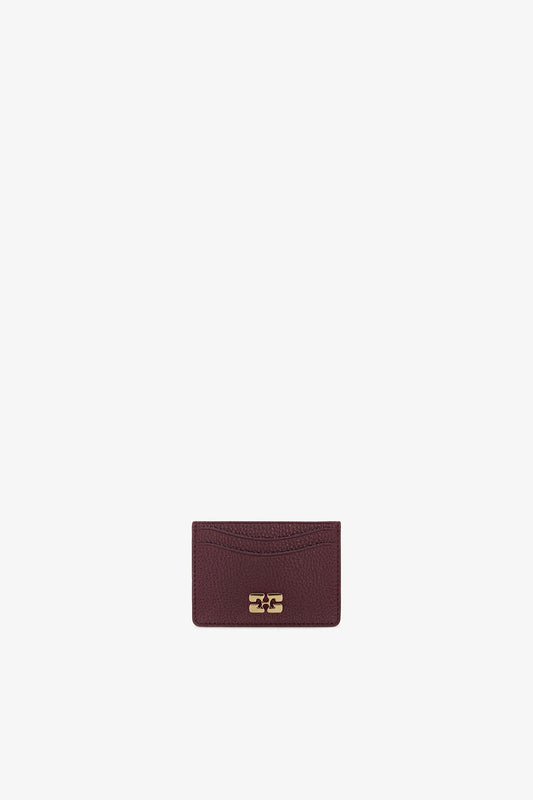 Port Royale Bou Card Holder in Grained Burgundy