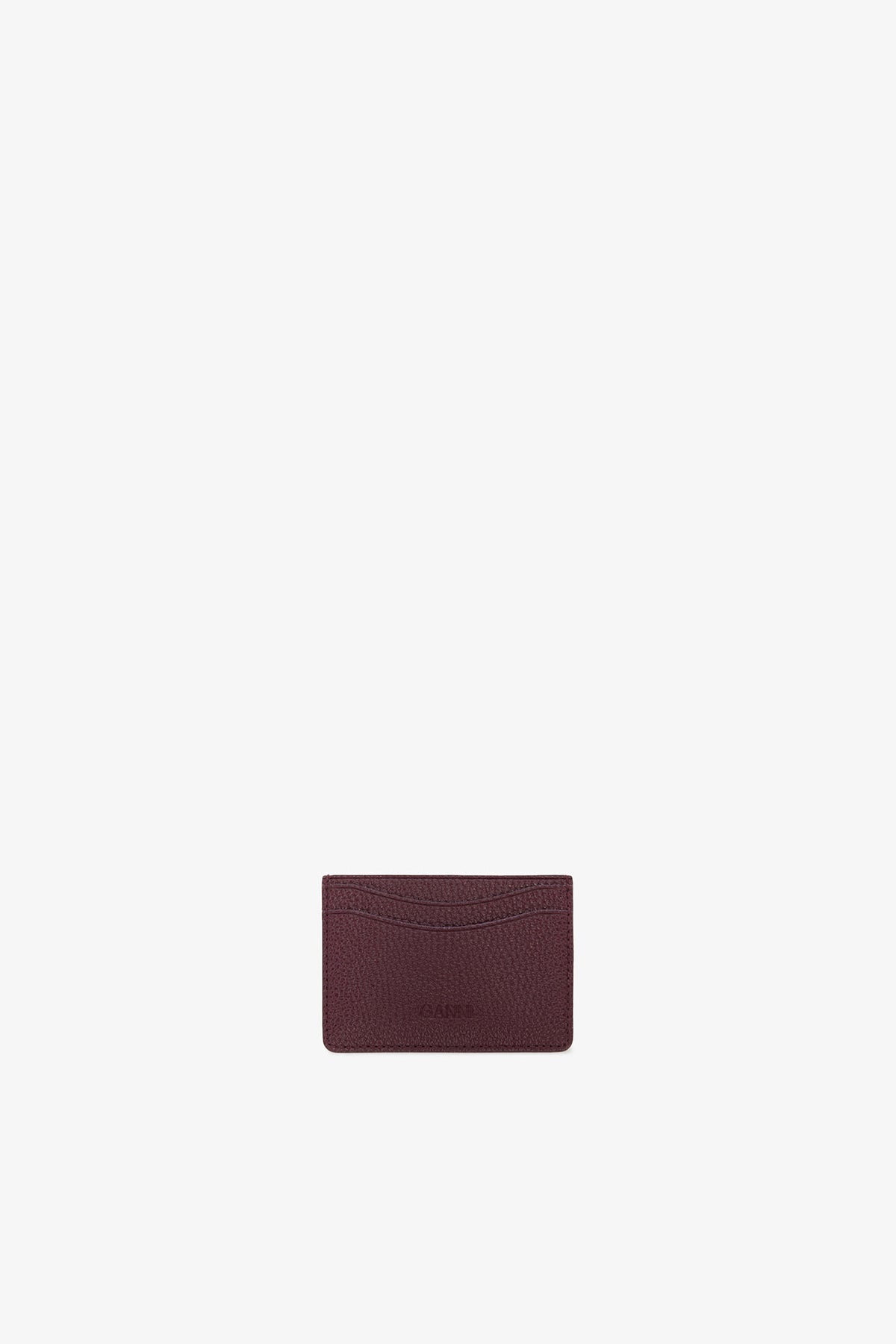 Port Royale Bou Card Holder in Grained Burgundy