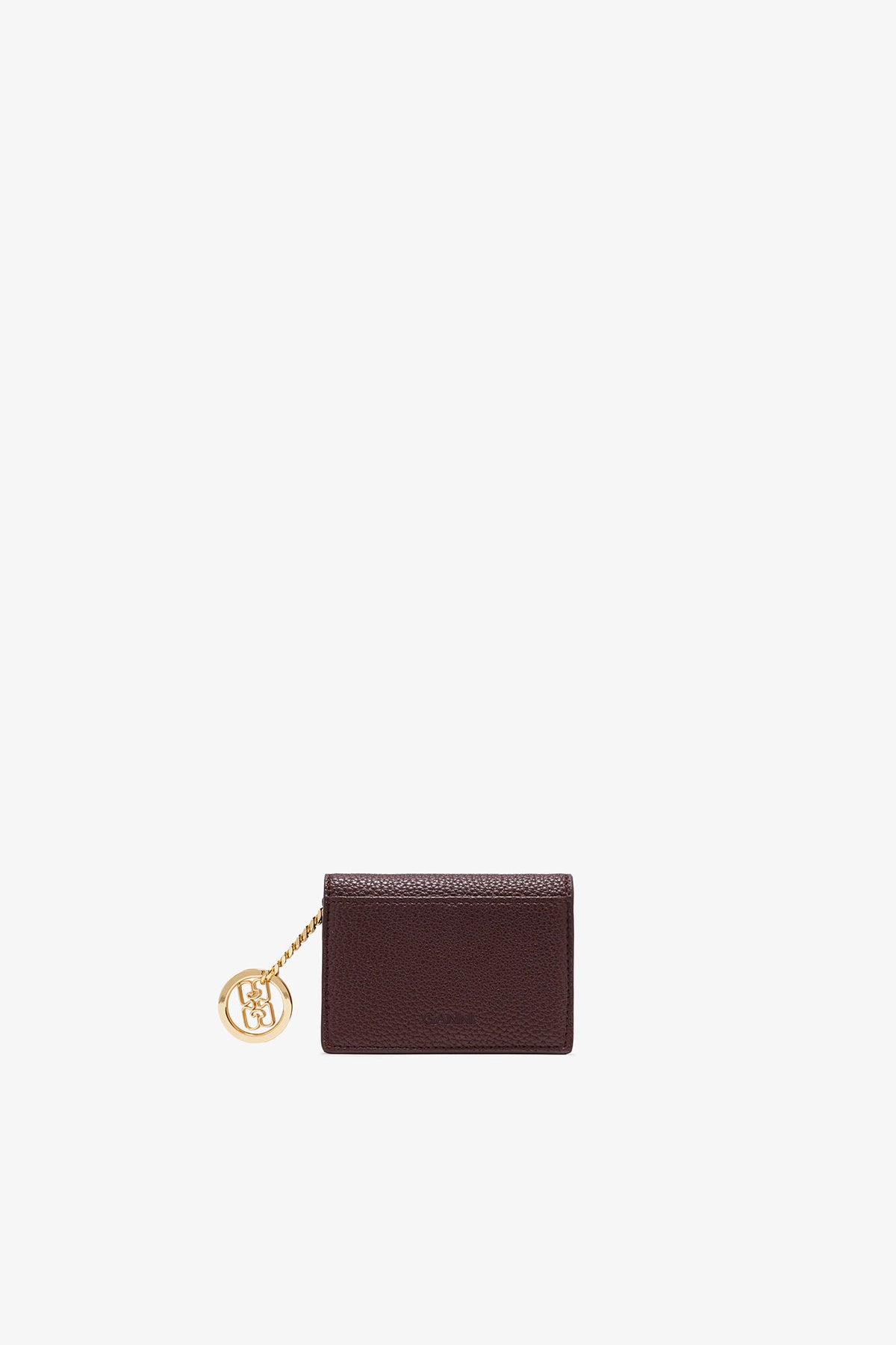Chicory Coffee Card Holder With Flap in Grained Brown