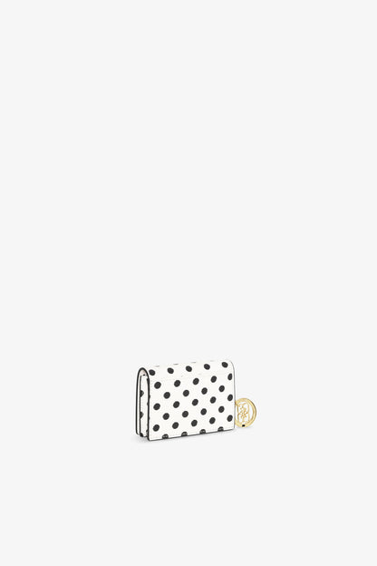 Egret Bou Card Holder With Flap and Dots