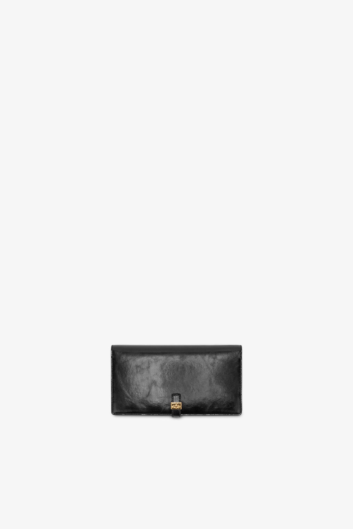 Black Sue Slim Long Wallet in Black