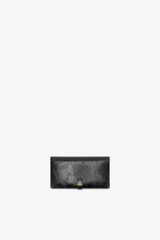 Black Sue Slim Long Wallet in Black