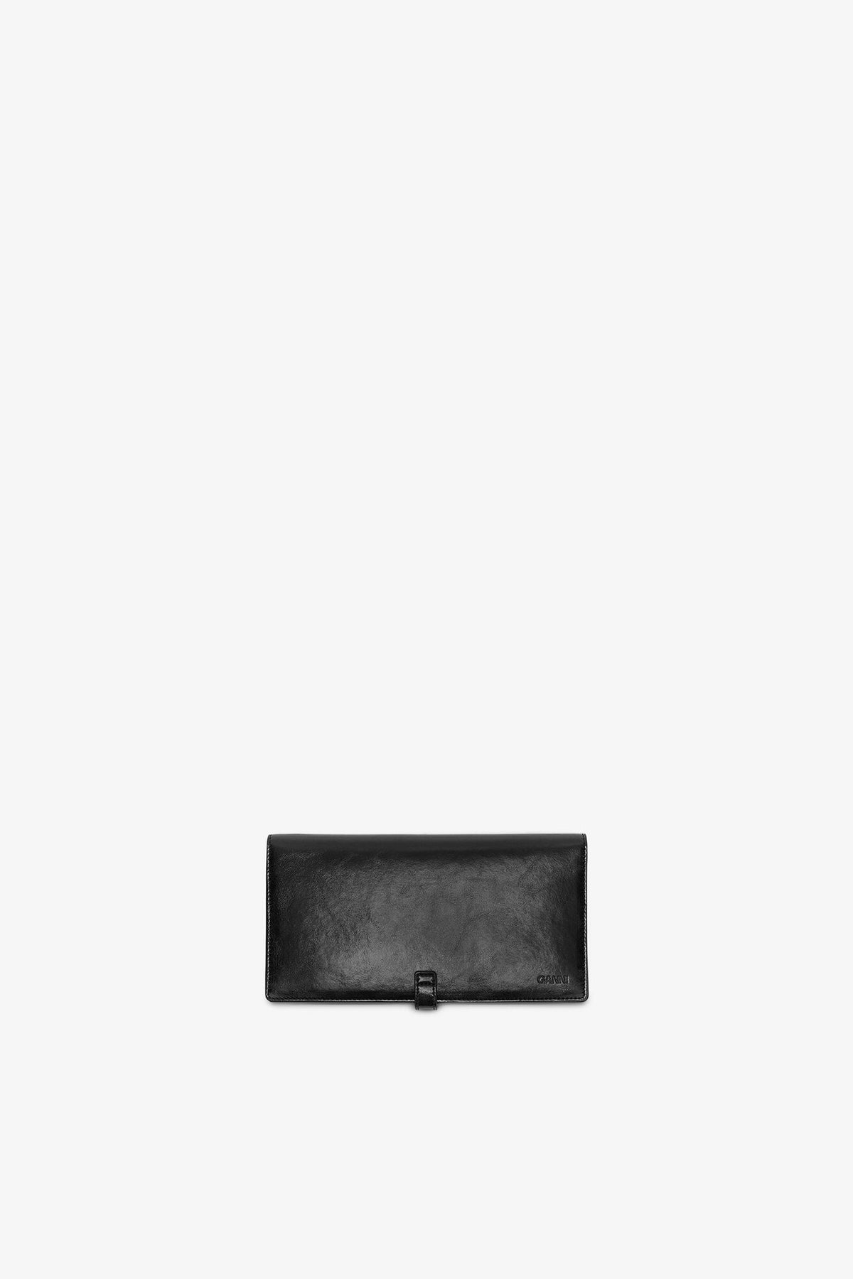 Black Sue Slim Long Wallet in Black