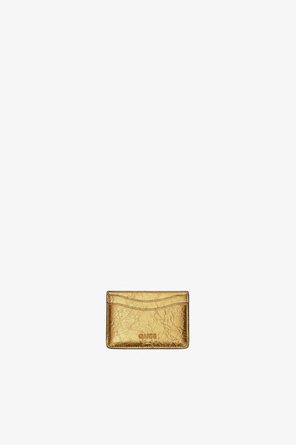 Gold Bou Card Holder in Metallic