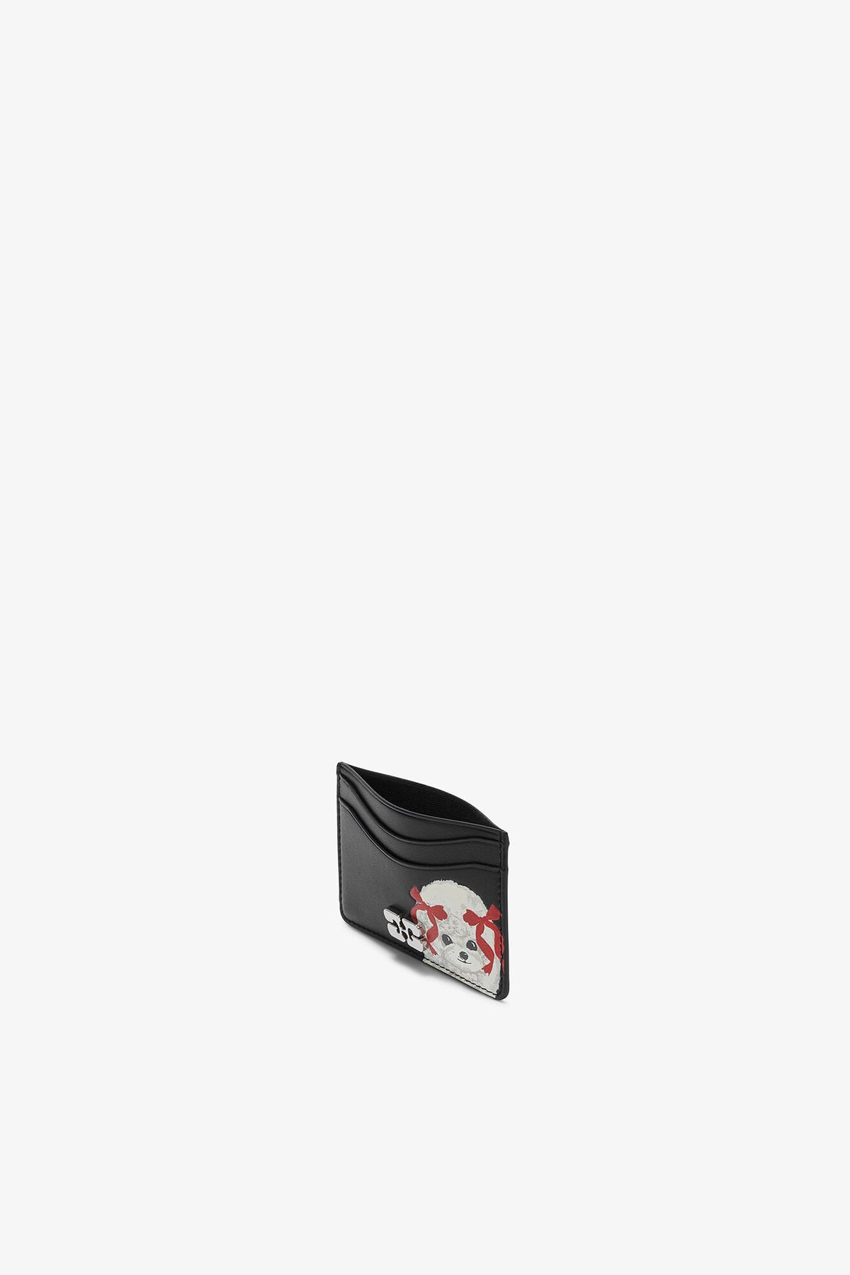 Black Bou Card Holder with Poodle