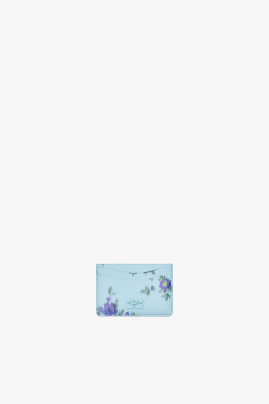 Iced Aqua Bou Card Holder in Blue